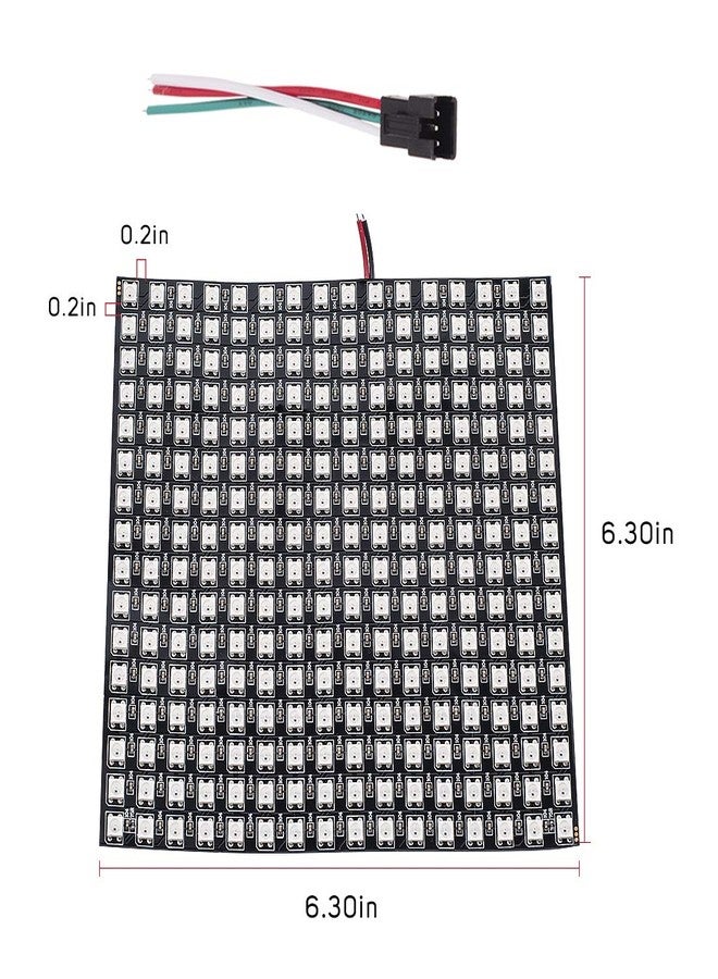 BTF-LIGHTING WS2812B ECO RGB Alloy Wires 5050SMD Individual Addressable 16X16 256 Pixels LED Matrix Flexible FPCB Full Color Works with WLED,SP802E,etc Controllers Image Video Text Display DC5V - Image 2